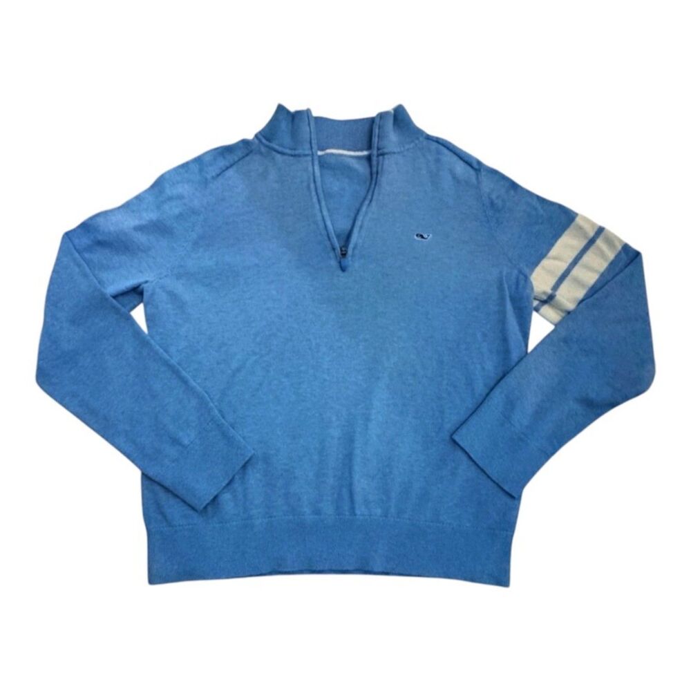 Vineyard Vines Women's 1/2 ZIp Pullover Sweater Mock Neck 100% Cotton Size M/L